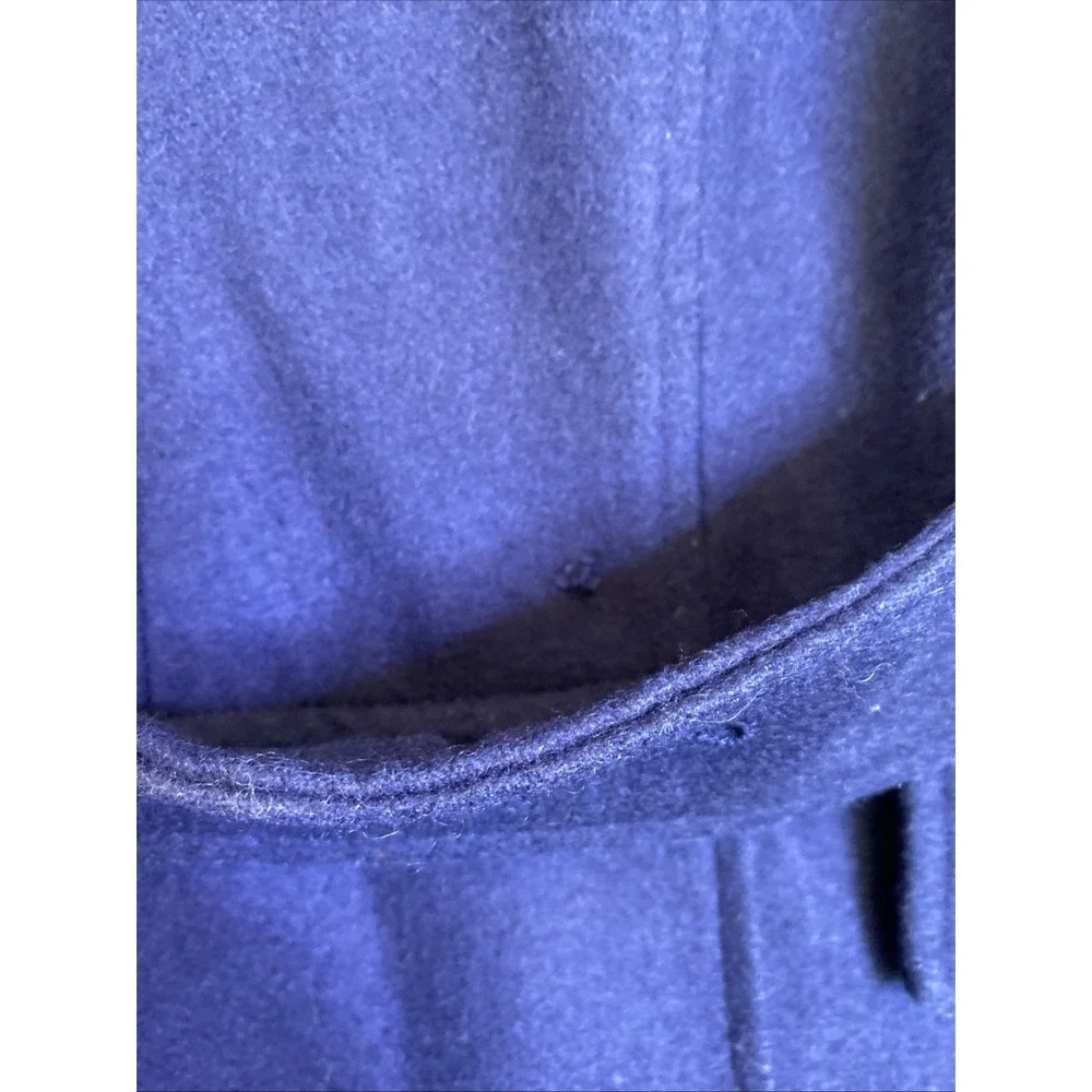 Steve Madden Women Blue Military Style Zip Front Peacoat Jacket Size Small